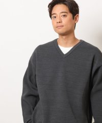 a.v.v (MEN)/【S－XXL/洗濯機で洗える】アゼ編みＶネックニット（レイヤードカットソー付き）/505443814