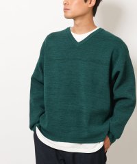 a.v.v (MEN)/【S－XXL/洗濯機で洗える】アゼ編みＶネックニット（レイヤードカットソー付き）/505443814