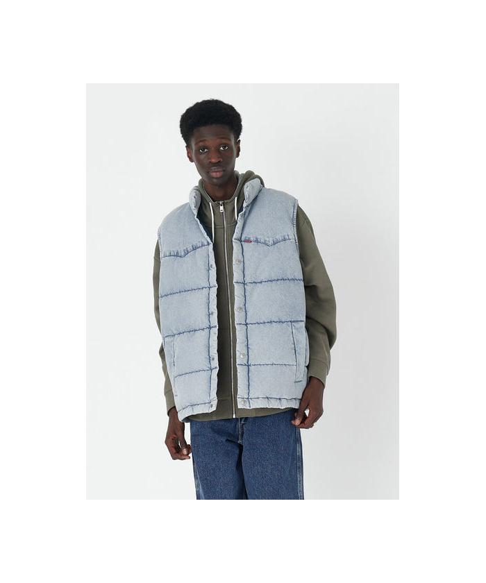 セール 50%OFF】ウエスタン ダウンベスト ブルー MARION セール 50%OFF】ウエスタン ダウンベスト ブルー MARION