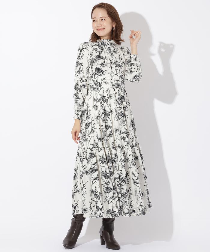 セール】ボタニカル柄ワンピース(505631560) | AND COUTURE(AND セール】ボタニカル柄ワンピース(505631560) | AND COUTURE(AND