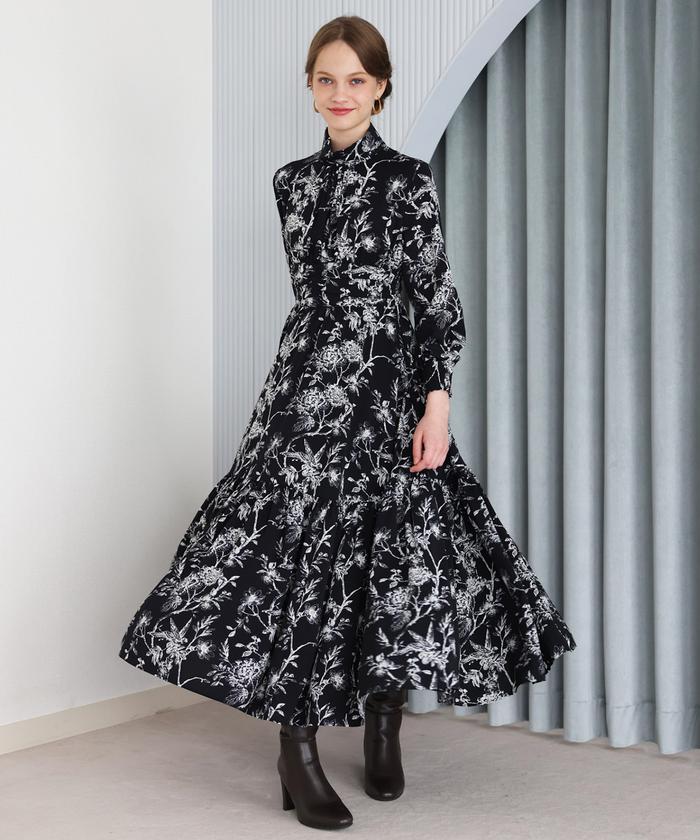セール】ボタニカル柄ワンピース(505631560) | AND COUTURE(AND セール】ボタニカル柄ワンピース(505631560) | AND COUTURE(AND