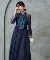 RUIRUE BOUTIQUE/レース×ダブルチュールプリーツシャイニードレス(U1255)/505630146