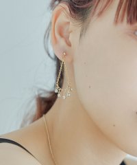 niana/niana ニアナ パーティー ピアス 両耳 日本製 アクセサリー ビジュー クリスタル チェーン 華奢 ロング シルバー ゴールド ドレス ジュエリー 結婚式/505631961