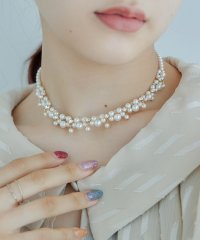 niana/niana ニアナ ネックレス レディース 結婚式 アクセサリー パール ビジュー 小粒パール 1連 シンプル ショート チョーカー ジュエリー ゴールド パー/505631969