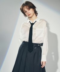 GRACE CONTINENTAL/ネクタイ付シアーシャツ/505633054