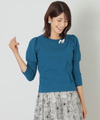 TO BE CHIC(L SIZE)/【L】【サイトリニューアル記念】【WEB限定カラー】レーヨンポリエステル　パフスリーブニット/505622491