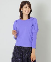 TO BE CHIC(L SIZE)/【L】【サイトリニューアル記念】【WEB限定カラー】レーヨンポリエステル　パフスリーブニット/505622491