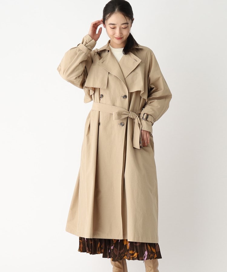 【新品タグ付】Sally Scott　ライナー付コート　ベージュ系　11号 新品タグ付】Sally Scott ライナー付コート ベージュ系 11号