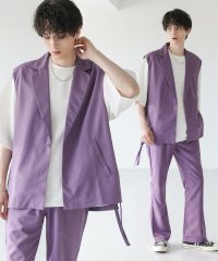 THE CASUAL/カジュアル THE CASUAL ASTRONOMY 【セットアップ 3点セット】ベスト＆ポンチカットソー＆フレアパンツ/505628816