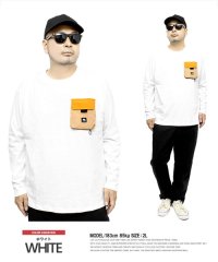 one colors/LOGOS PARK(ロゴス パーク) 長袖Tシャツ メンズ 大きいサイズ ロゴ プリント ポケット付き ドライ クルーネック カットソー アウトドア ナイロン/505633514