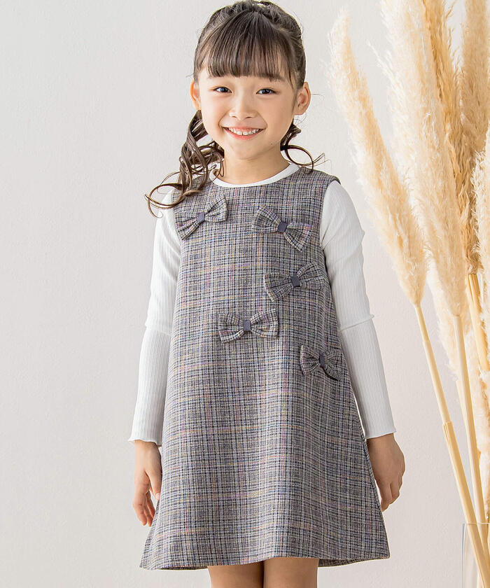 セール】【店舗限定】【お揃い】カラフルチェックorウール風リボン