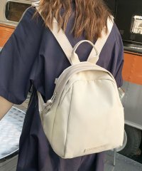 ninon/【2WAY/3WAY】【軽量/防水】たまご型がかわいい♪ナイロン×ポイントレザーリュックサック/ショルダーバッグ/ハンドバッグ/505635878