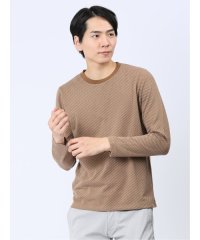 TAKA-Q/ジャガード バーズアイ クルーネック 長袖 メンズ Tシャツ カットソー カジュアル インナー ビジネス ギフト プレゼント/505636705