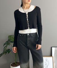 Jewelobe/ジュエローブ Jewelobe フロントホックカーディガン×クルータンクトップ ツートンアンサンブル/505525774