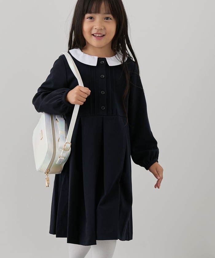 早い者勝ちグリーンレーベルリラクシングkids セレモニーワンピースセット150 TW ブラックウォッチ 白襟ワンピース(503651528) | グリーン