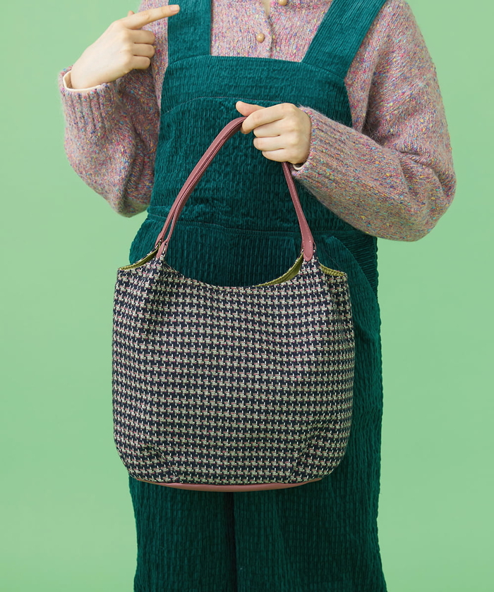 PRADA チェック柄ツイードクラッチバッグ PRADA チェック柄ツイードクラッチバッグ ショルダーバッグ