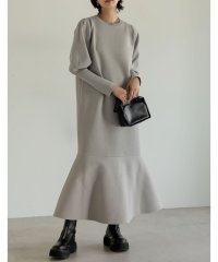 Re:EDIT/[2023A/W COLLECTION][低身長サイズ有]ミラノリブパフスリーブスポンジニットマーメイドワンピース/505637813