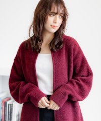Rocky Monroe/ロッキーモンロー Rocky Monroe ニット ドライバーズ カーディガン 無地 メンズ 長袖 ジップジャケット ライトアウター フェザーヤーン ビッグシル/505638188