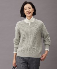 J.PRESS LADIES（LARGE SIZE）/【洗える】BUNNY キーネック ニット/505638431