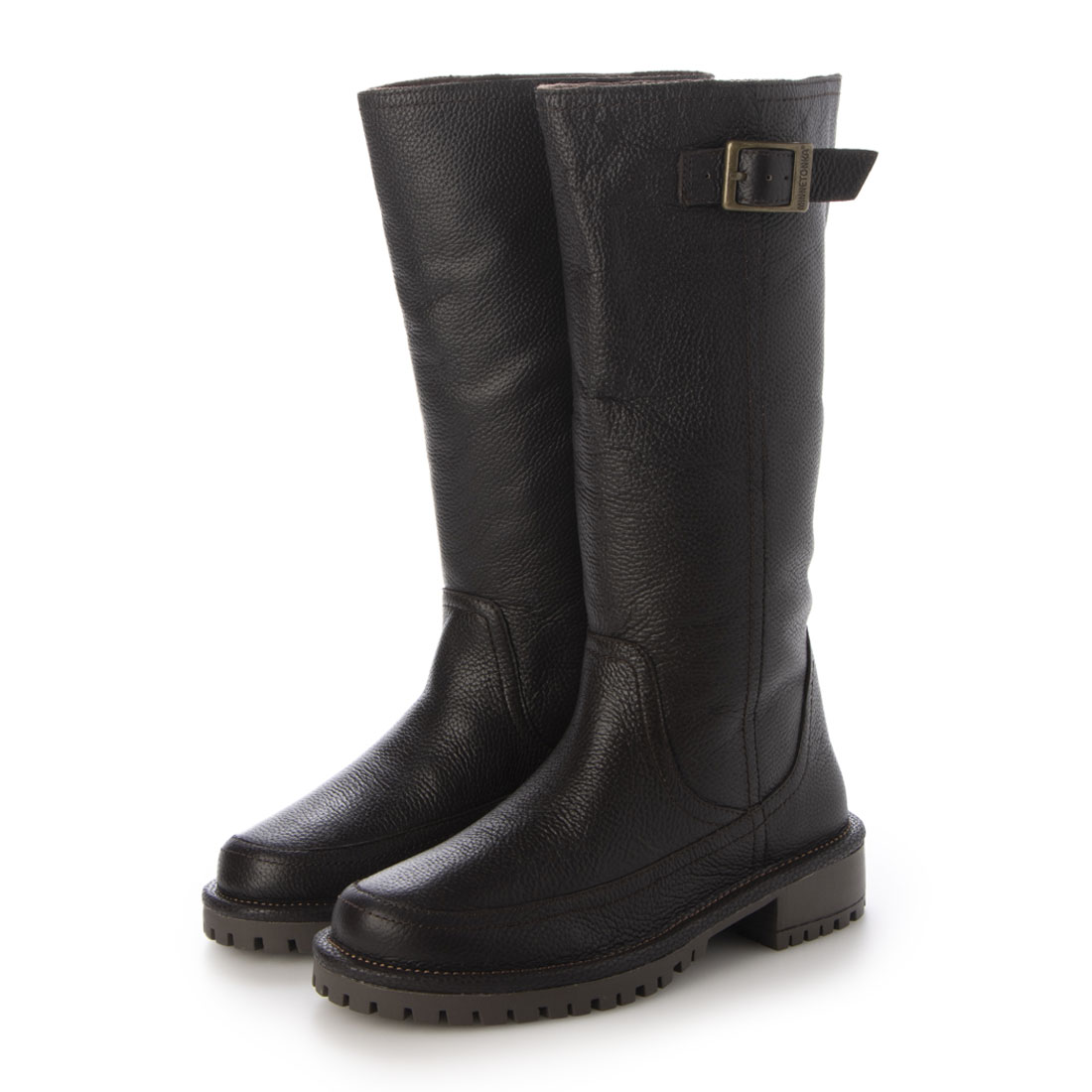 ブーツMINNETONKA 撥水加工 リブニットロングブーツ スエードブー-