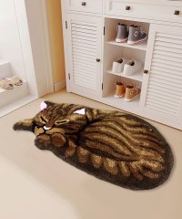 aimoha/aimoha　home　高精度織り　お眠り猫　ラグ/505636807