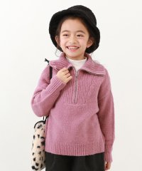 devirock/ハーフジップ やわらかニットプルオーバー 子供服 キッズ 女の子 トップス ニット セーター ニットプルオーバー モヘア/505638227