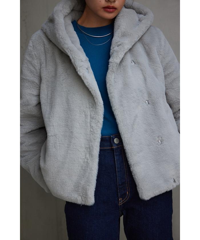 セール 50%OFF】B－HEATフラッフィーフェイクファーブルゾン