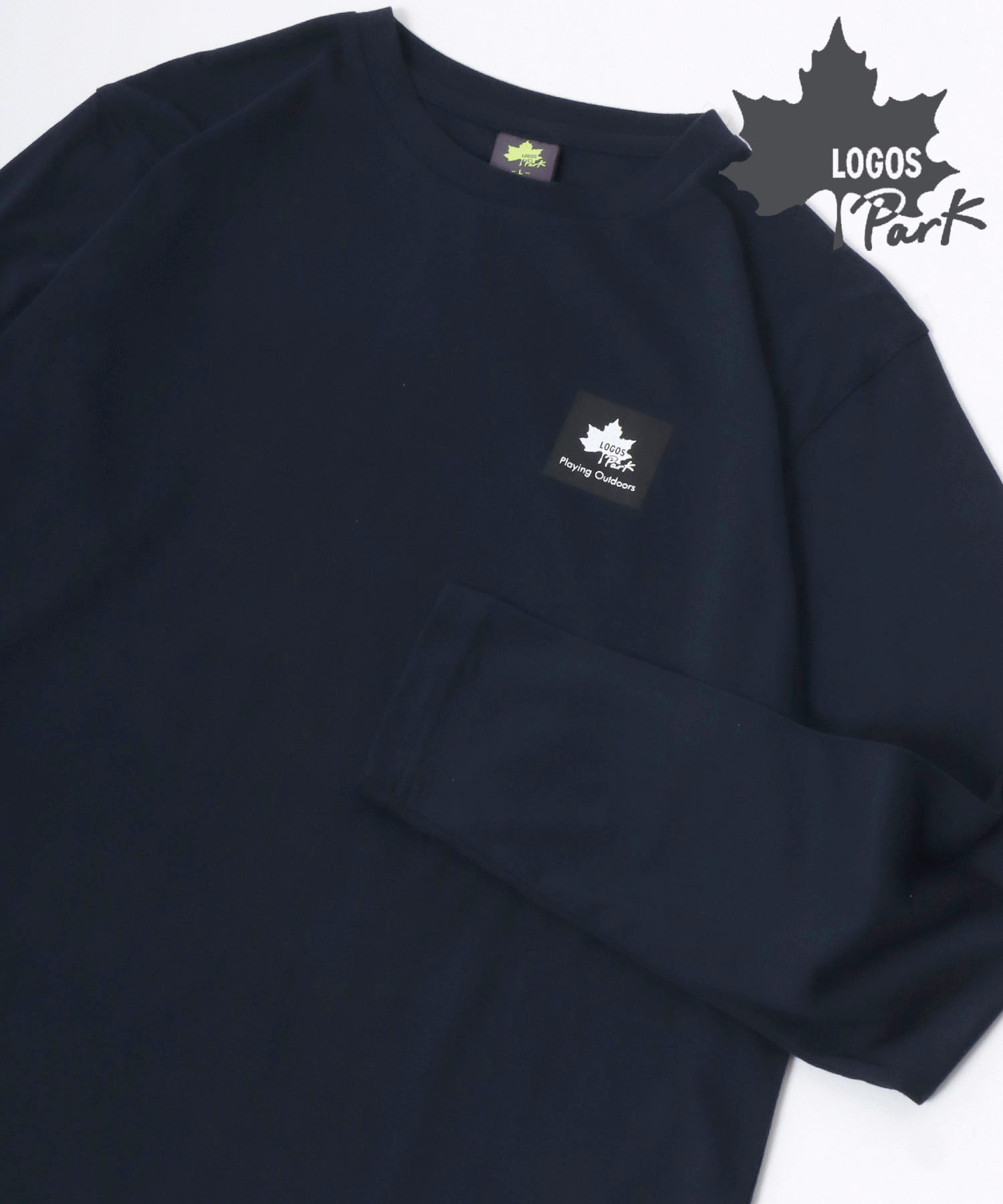 LOGOS/ロゴス】ワンポイントロゴ ロンT 長袖Tシャツ/レディース