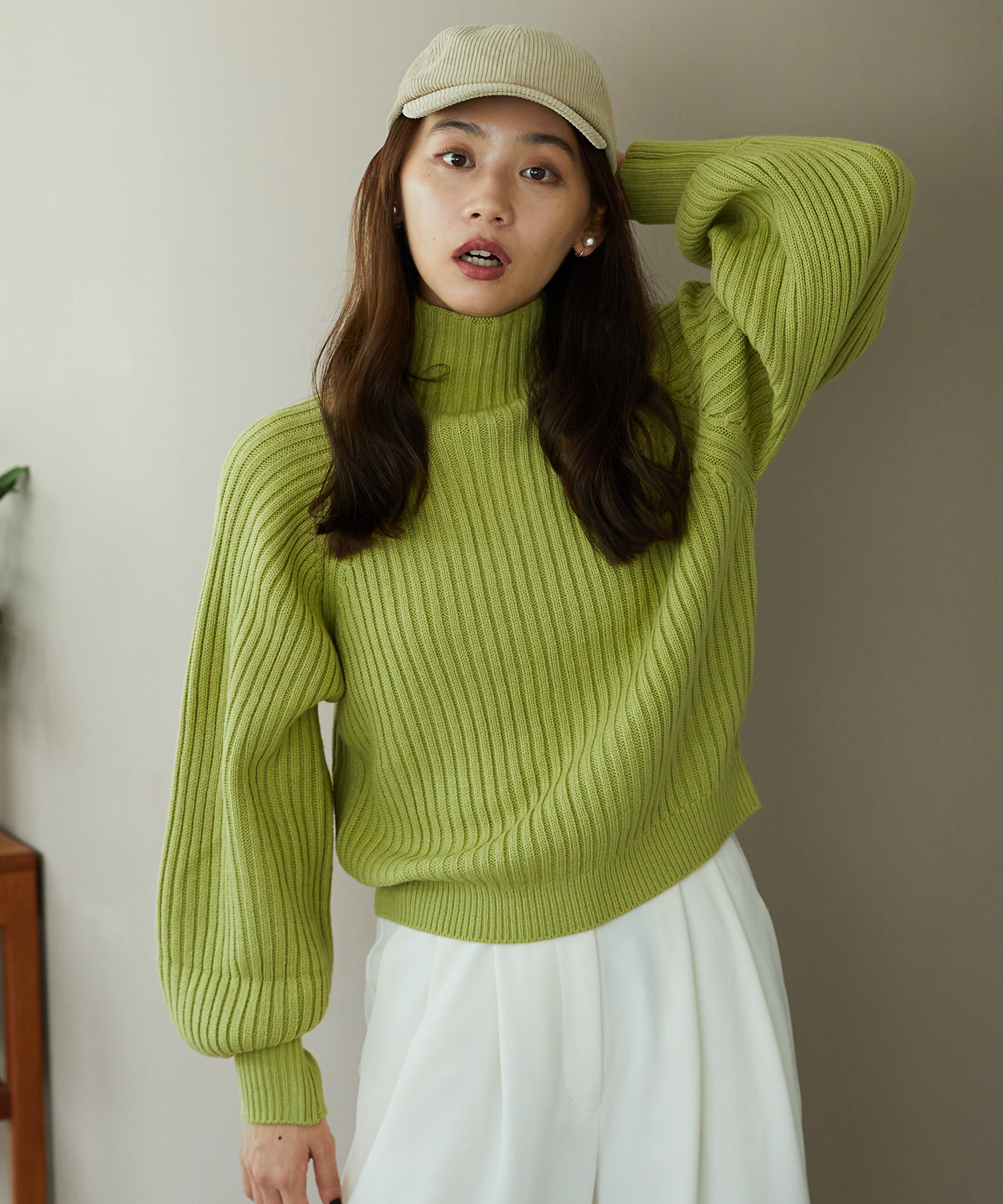 ニット セーター ハイネックボリュームスリーブニット MO33N04 レディース ハイネックボリュームスリーブニット/MO33N04(505645176