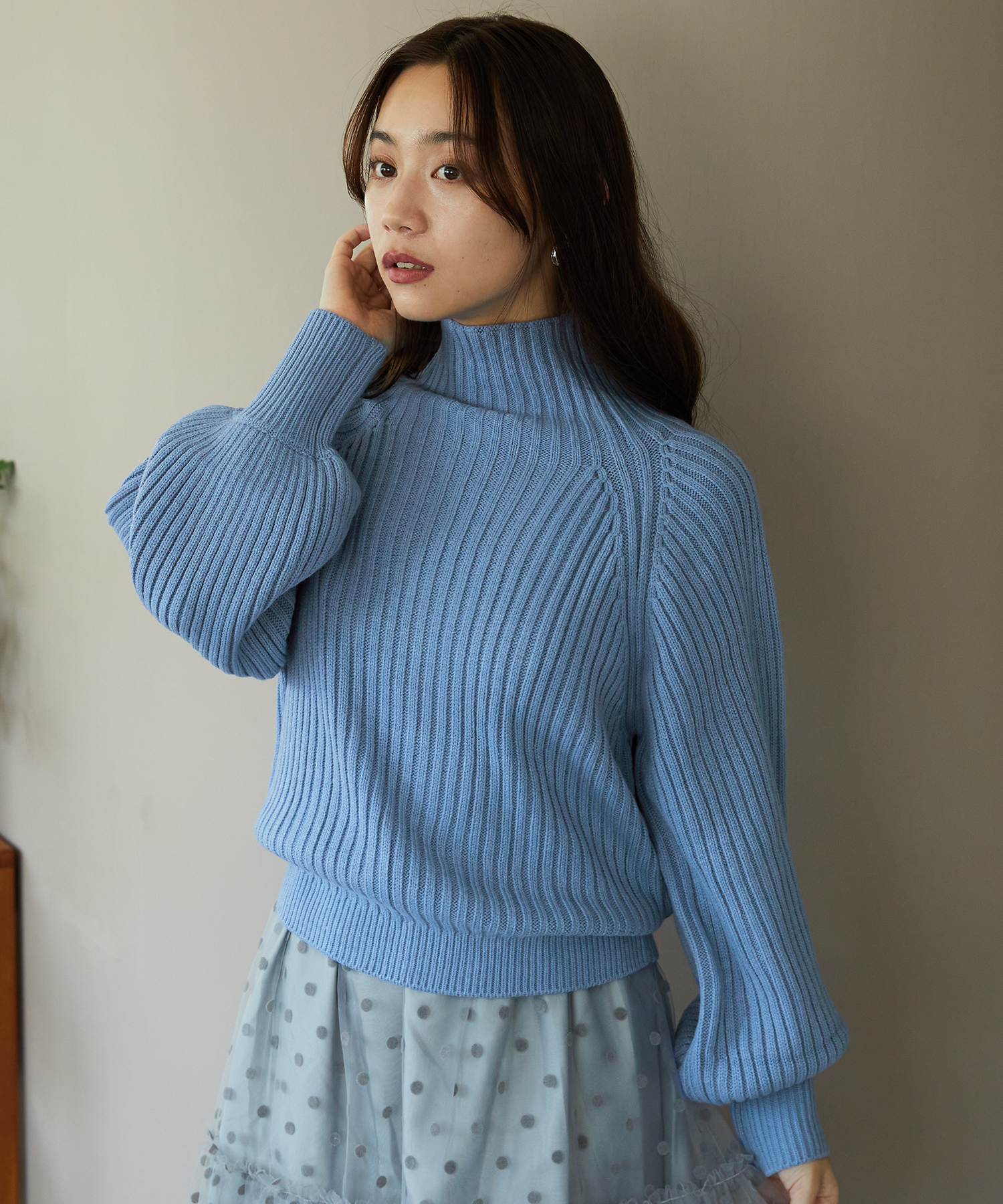 ニット セーター ハイネックボリュームスリーブニット MO33N04 レディース ハイネックボリュームスリーブニット/MO33N04(505645176