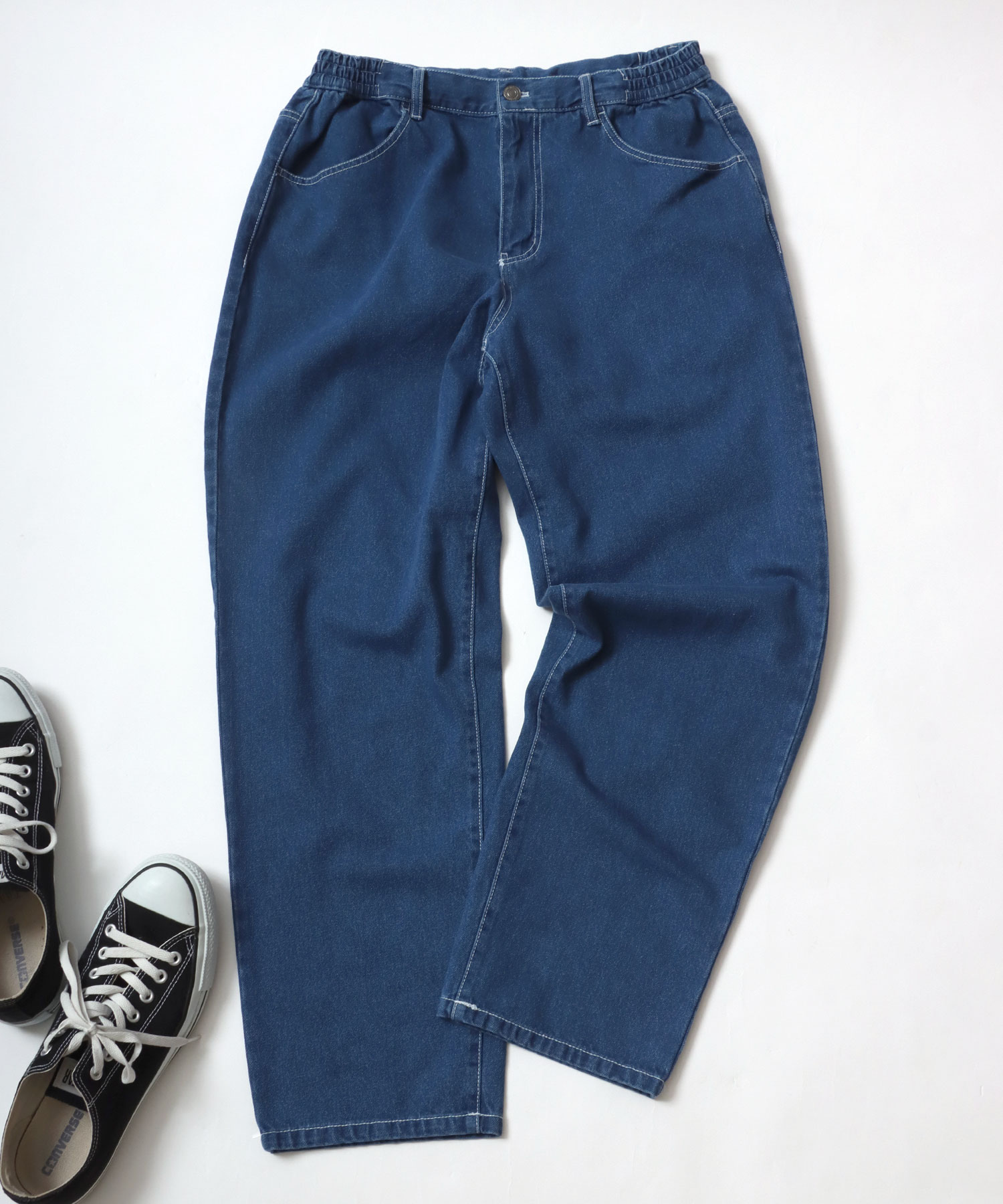 しもかわでらページ マルカワ MARUKAWA SEMI WIDE STRAIGHT デニム カラーカツラギ