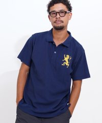 GIORDANO/ビッグライオン刺繍ドライストレッチ半袖ポロシャツ/505493713