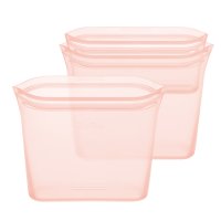 ZIPTOP/ジップトップ Zip Top 保存容器 保存袋 バッグ 3点セット チャック付き シリコン BAG グレー ブルー ピンク クリア Z－BAG3A/505636210