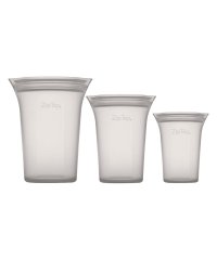 ZIPTOP/ジップトップ Zip Top ZIPTOP ジップトップ 保存容器 保存袋 カップ 3点セット チャック付き シリコン CUP グレー ブルー ピンク クリア /505636212