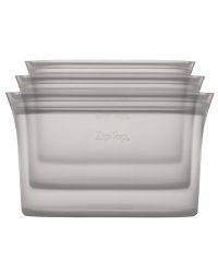 ZIPTOP/ジップトップ Zip Top ZIPTOP ジップトップ 保存容器 保存袋 ディッシュ 3点セット チャック付き シリコン DISH グレー ブルー ピンク ク/505636213