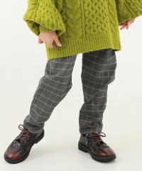 devirock/裏起毛 バルーンパンツ 子供服 キッズ 男の子 女の子 ボトムス ロングパンツ デニム チェック柄 ストレッチ/505645060