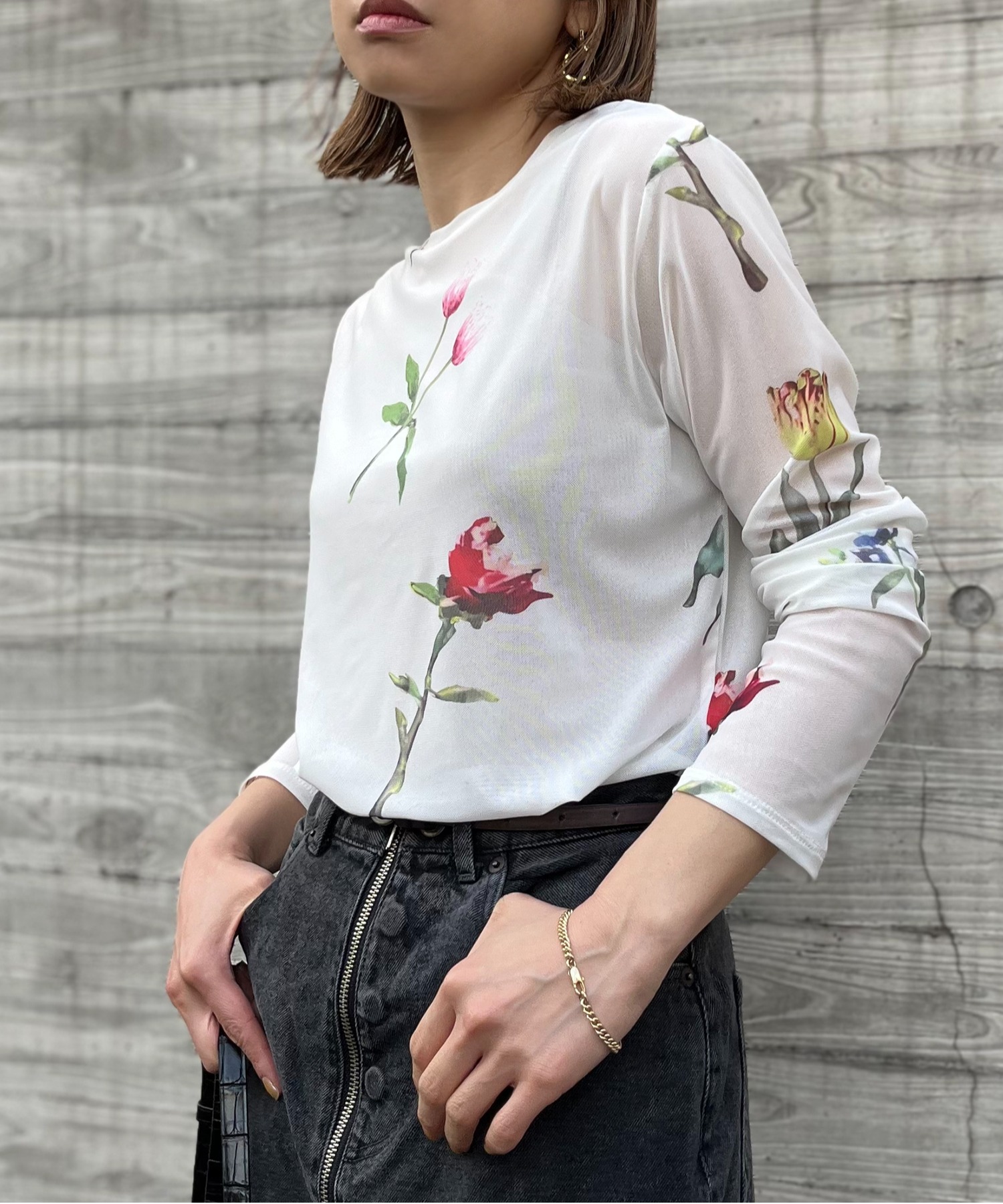 アソート アブストラクト・レオパード・花柄チュールトップス アソート アブストラクト・レオパード・花柄チュールトップス