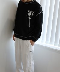 HOOK/フック HOOK HOOK ーoriginalー ゼブラ模様ハートパッチ飾りステッチスウェット/505649228