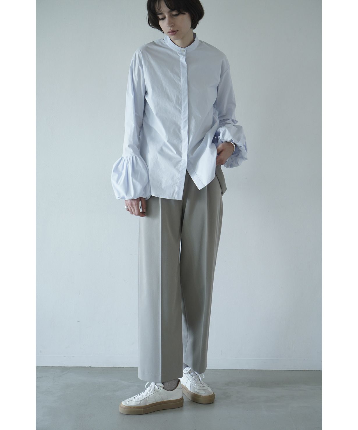 クラネCLANE BALLOON CUFF SHIRT WHITE