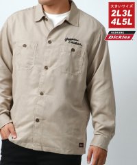 MARUKAWA/【GENUINE Dickies】ディッキーズ 大きいサイズ 長袖レギュラーカラーワークシャツ スエード スウェードシャツ 2L 3L 4L 5L/505649129