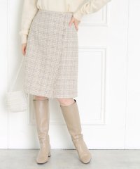 Couture Brooch/【セットアップ着用可能】モール・リボンヤーンツイードスカート/505654017