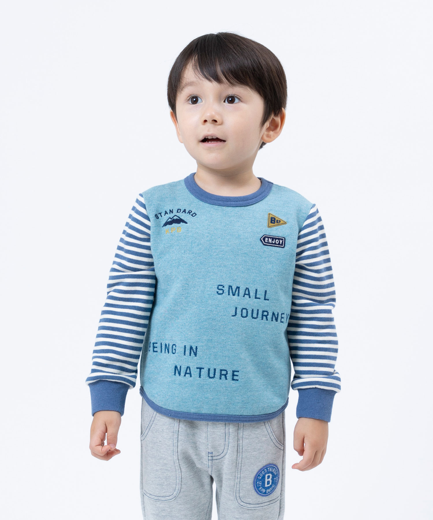 セール 50%OFF】KPBOY(ケーピーボーイ)【日本製】ロゴワッペンボーダー