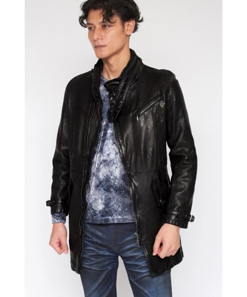TORNADO MART∴ロングウォッシュドレザーブルゾン(505420835 