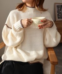SocialGIRL/ソーシャルガール SocialGIRL バイカラーモックネックニット/505648103