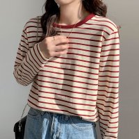 miniministore/ボーダー柄tシャツ 長袖カットソー 春秋/505653670