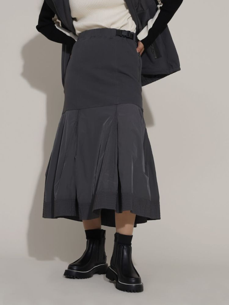ラシュッド LASUD 異素材タックデザインスカート(505654799