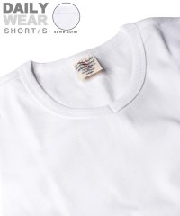 AVIREX/《DAILY/WEB限定》RIB S/S V－NECK T－SHIRT/同色プリント リブ 半袖 ブイネック Tシャツ  デイリーウェア/505655020