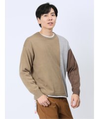 TAKA-Q/カシミアタッチ パネルクルー ニット & 長袖 Tシャツ アンサンブル カットソー セーター/505655121