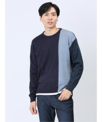 TAKA-Q/カシミアタッチ パネルクルーニット&長袖Tシャツ アンサンブル/505655121