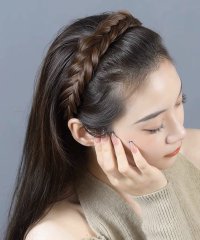 shoppinggo/カチューシャ 三つ編み 3つ編み ヘアバンド ヘアアクセサリー 髪留め 前髪 ヘアアレンジ ヘッドアクセ ウィッグ/505655503